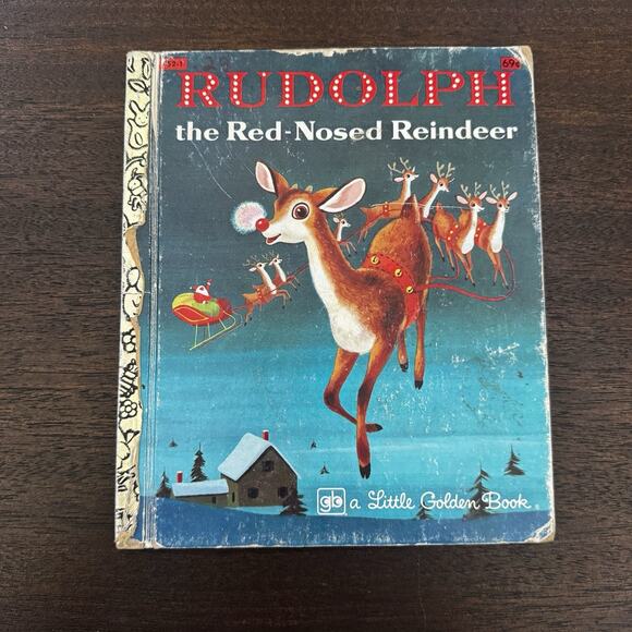 A Little Golden Book Rudolph the Red Nosed Reindeer Christmas Santa 1979 Vintage - Picture 1 of 12